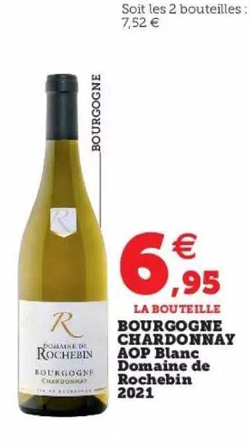 bourgogne chardonnay aop blanc domaine de rochebin 2021