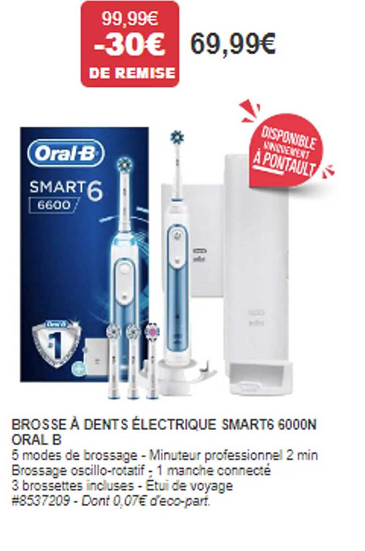 brosse à dents électrique smart6 6000n oral b