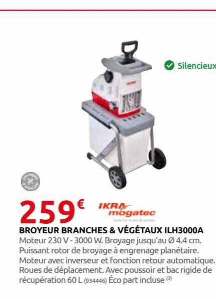 broyeur branches & végétaux ilh3000a ikra mogatec