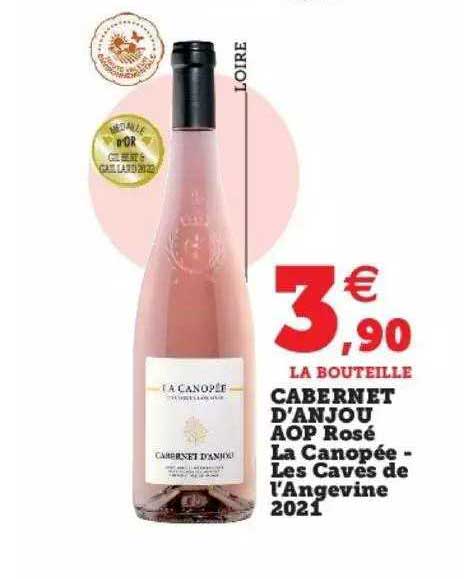 Cabernet D'anjou Aop Rosé La Canopée - Les Caves De L'angevine 2021