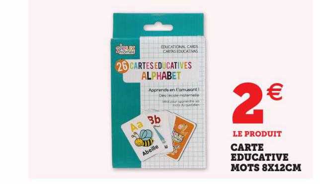 carte éducative mots 8 x 12 cm