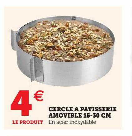 cercle à pâtisserie amovible 15-30 cm