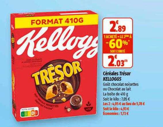 Céréales Trésor Kellogg's