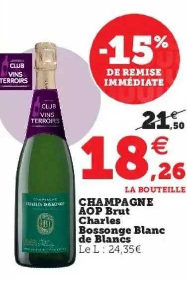 Champagne Aop Brut Charles Bossonge Blanc De Blancs