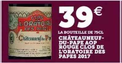 châteauneuf-du-pape aop rouge clos de l'oratoire des papes 2017