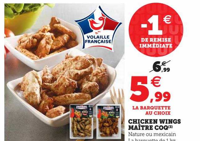 chicken wings maître coq