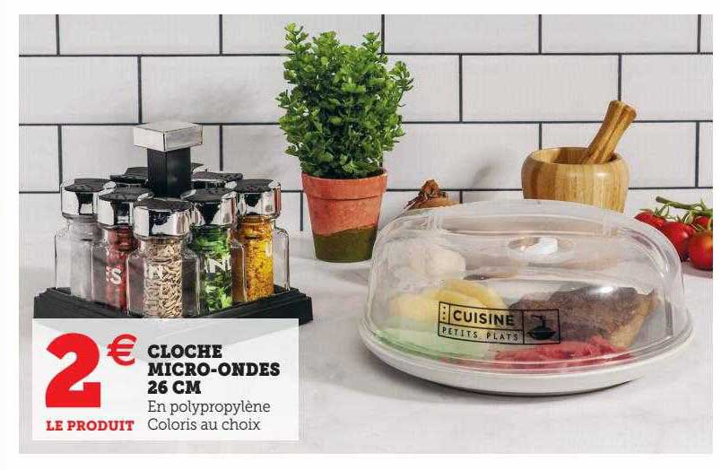 cloche micro-ondes 26 cm