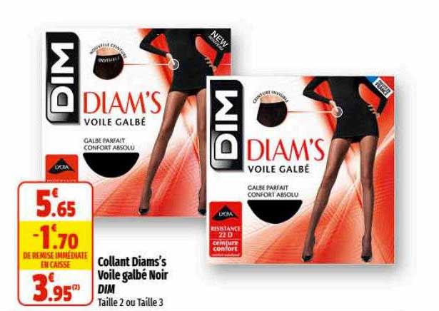 collant diams's voile galbé noir dim