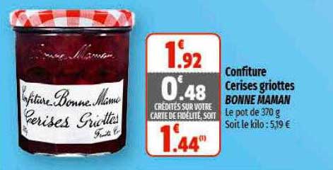 confiture cerises griottes bonne maman