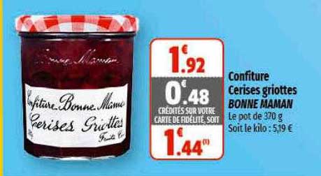 confiture cerises griottes bonne maman