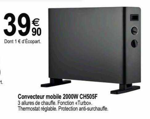 convecteur mobile 2000w ch505f