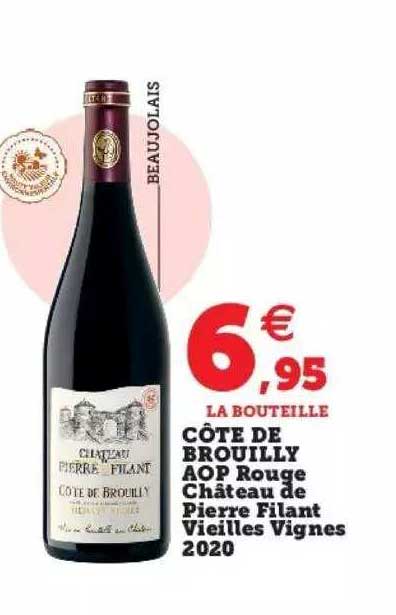 côte de brouilly aop rouge château de pierre filant vieilles vignes 2020