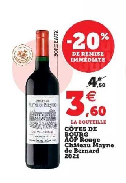 côtes de bourg aop rouge château mayne de bernard 2021