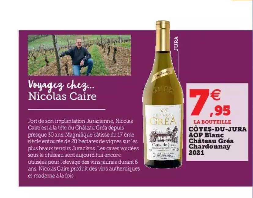 côtes-du-jura aop blanc château gréa chardonnay 2021