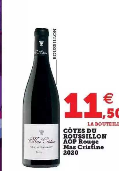 côtes du roussillon aop rouge mas cristine 2020