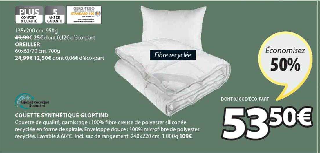 Couette Synthétique Gloptind