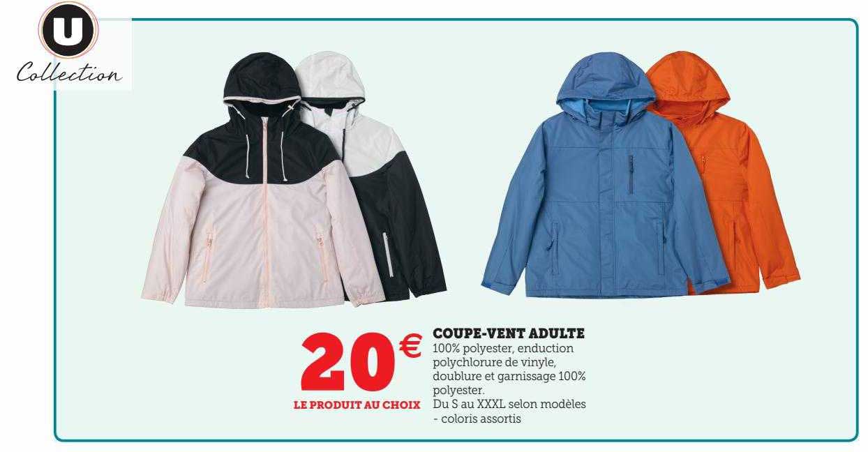 coupe-vent adulte u collection