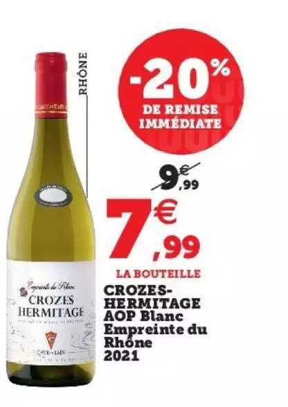 crozes-hermitage aop blanc empreinte du rhône 2021