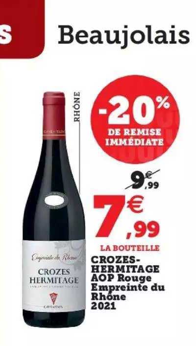crozes-hermitage aop rouge empreinte du rhône 2021