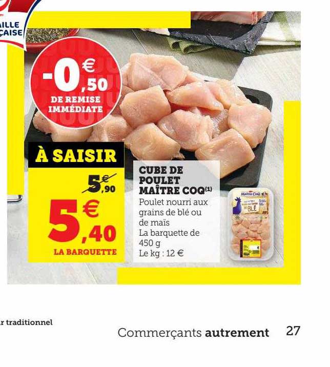 cube de poulet maître coq