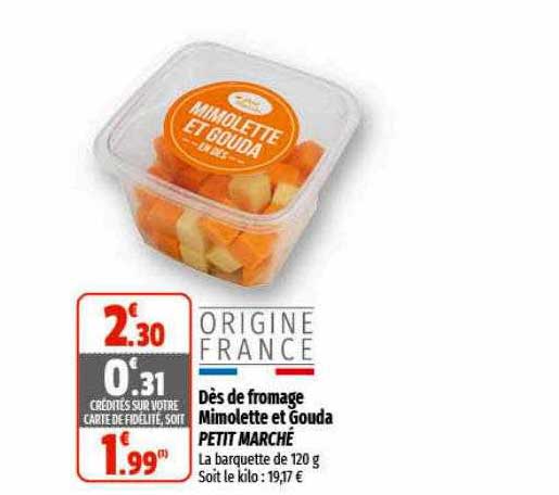 Dés De Fromage Mimolette Et Gouda Petit Marché