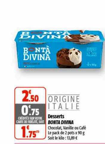 desserts bontà divina