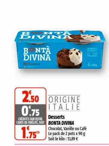 desserts bontà divina