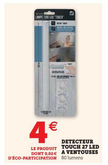 détecteur touch 27 led à ventouses