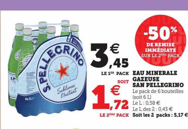 eau minérale gazeuse san pellegrino