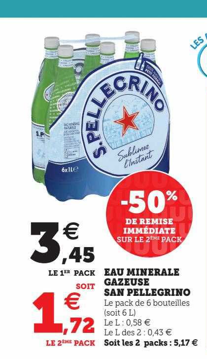 eau minérale gazeuse san pellegrino