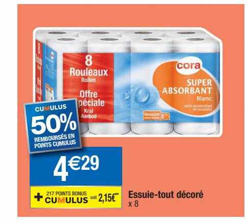 essuie-tout décoré cora