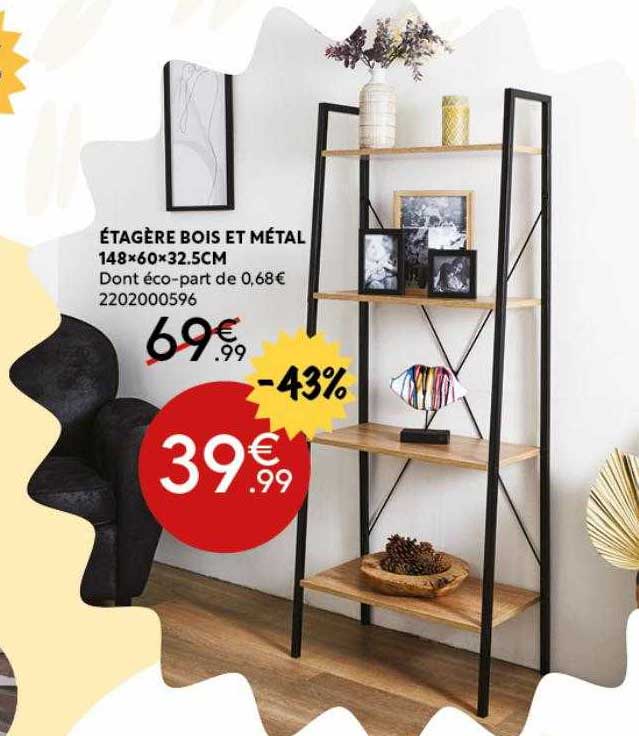 étagère Bois Et Métal