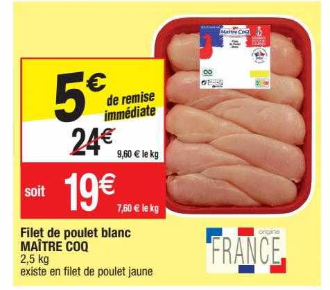 filet de poulet blanc maître coq
