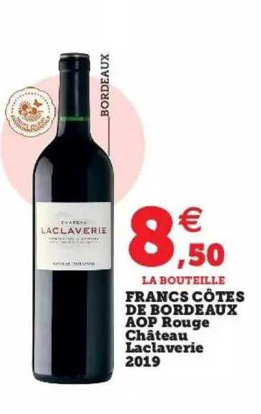 francs côtes de bordeaux aop rouge château laclaverie 2019