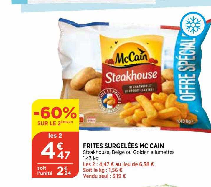 frites surgelées mc cain