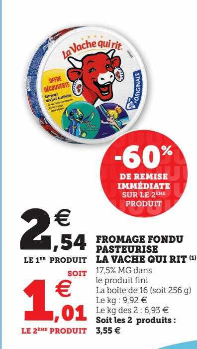 fromage fondu pasteurisé la vache qui rit