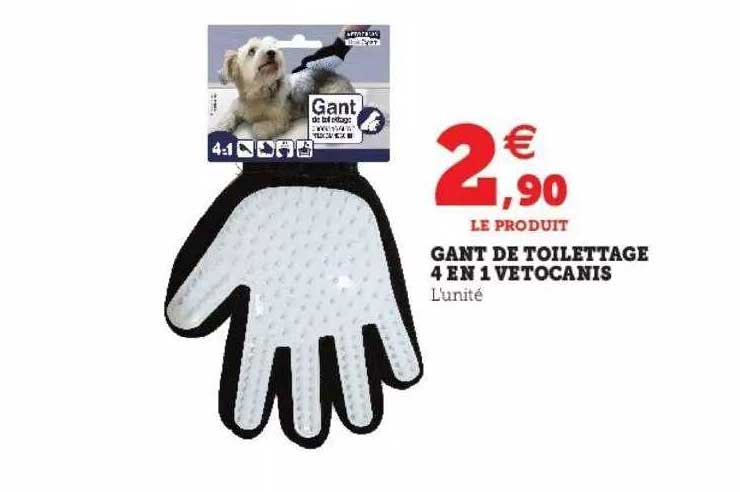 Gant De Toilettage 4 En 1 Vetocanis