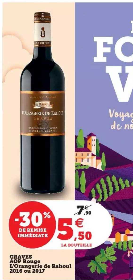 graves aop rouge l'orangerie de rahoul 2016 ou 2017