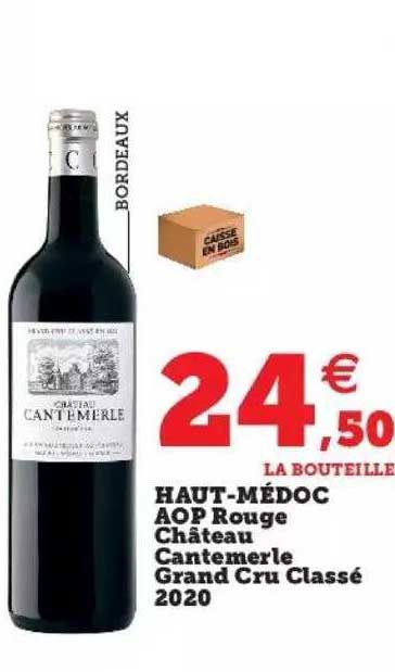 haut-médoc aop rouge château cantemerle grand cru classé 2020