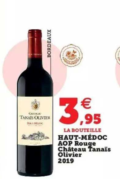haut-médoc aop rouge château tanaïs olivier 2019