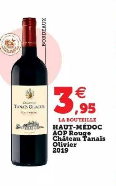 haut-médoc aop rouge château tanaïs olivier 2019