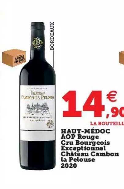 haut-médoc aop rouge cru bourgeois exceptionnel château cambon el pelouse 2020