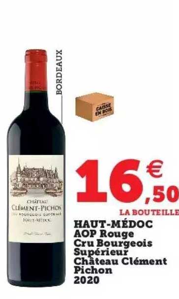 haut-médoc aop rouge cru bourgeois supérieur château clément pichon 2020