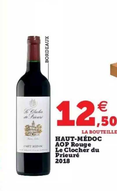haut-médoc aop rouge le clocher du prieuré 2018