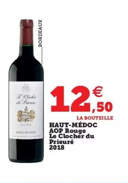 haut-médoc aop rouge le clocher du prieuré 2018