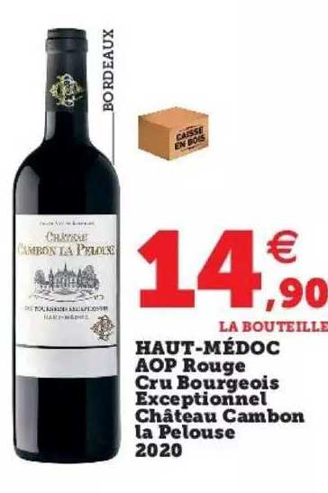haut-médoc aopr rouge cru bourgeois exceptionnel château cambon la pelouse 2020