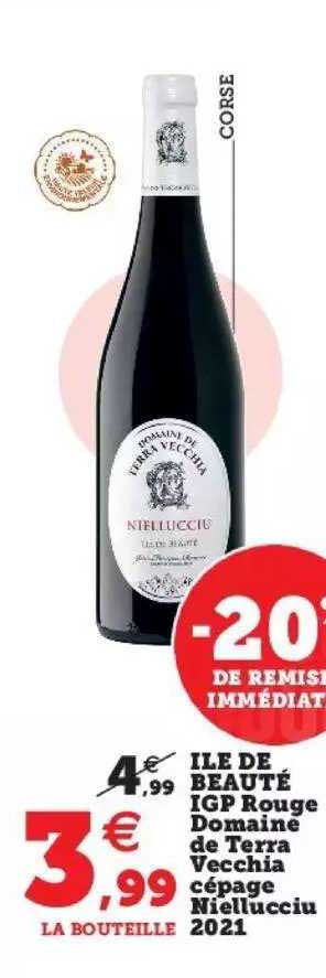 îles de beauté igp rouge domaine de terra vecchia cépage niellucciu 2021