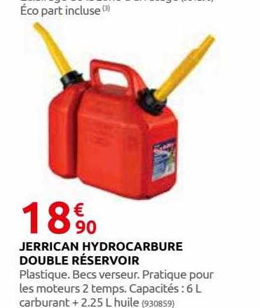 jerrican hydrocarbure double réservoir