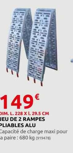 jeu de 2 rampes pliables alu