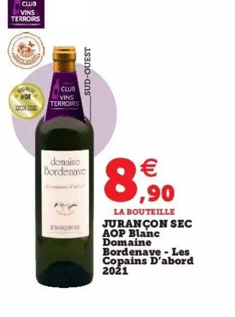 jurançon sec aop blanc domaine bordenave - les copains d'abord 2021